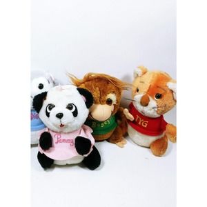 Vintage Shirt Tales Plush Set of 3 Hallmark Stuffed Animal TYG, Pammy & Bogey
